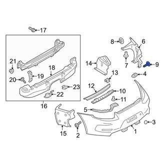 Porsche OE - Rear Lower Bumper Cover Support Rail Screw