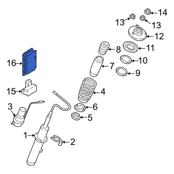 Porsche OE 99161845028 Front Active Suspension Control Module