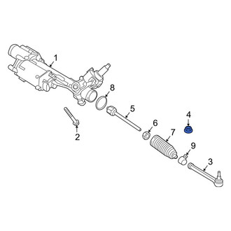 Porsche OE - Outer Steering Tie Rod Nut