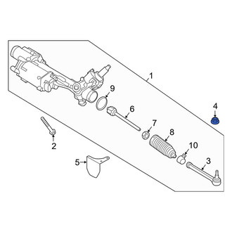 Porsche OE - Outer Steering Tie Rod Nut