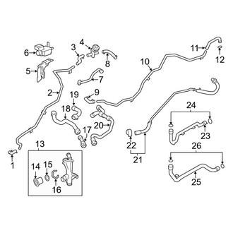 Porsche OE - Cooling - Hoses & Pipes (Rear), (Turbo / Turbo S 991 Body Code)