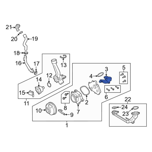 Engine Coolant Inlet Flange