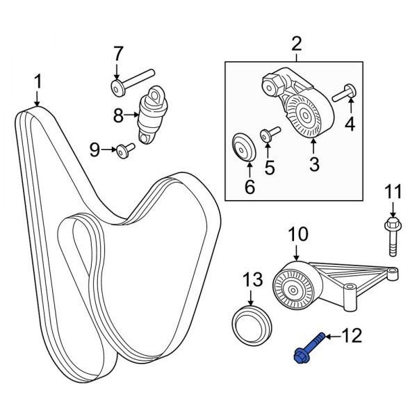 Accessory Drive Belt Idler Assembly Bolt