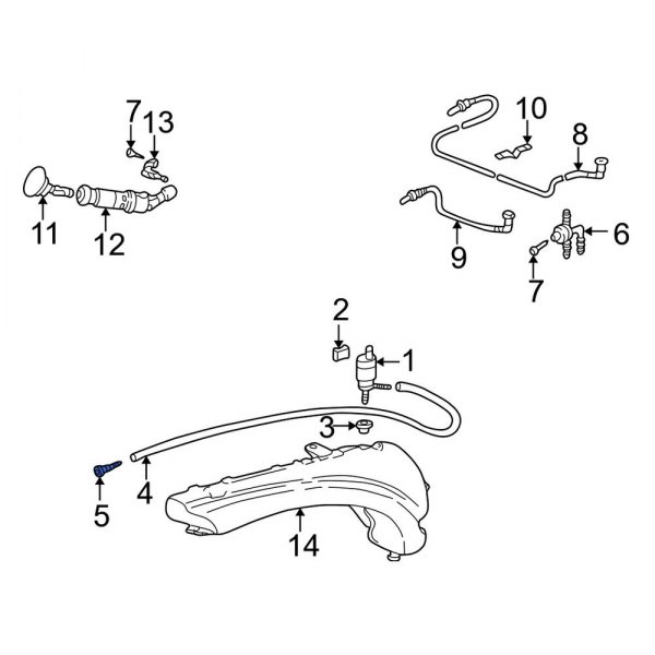 Headlight Washer Hose Connector