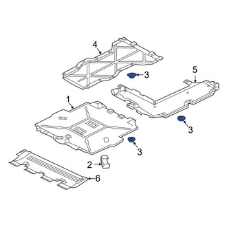 Porsche OE - Radiator Support Splash Shield Nut