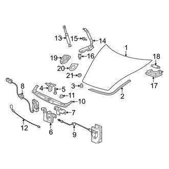 Porsche OE - Hood & Components (996t Body Code)
