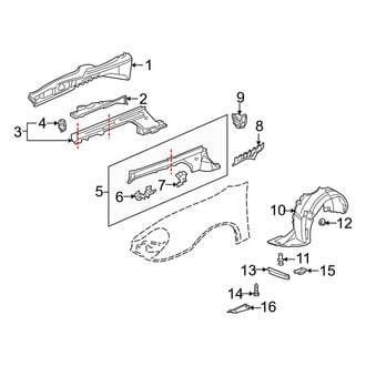 Porsche OE - Fender - Structural Components & Rails (996t Body Code)