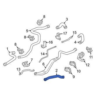 Porsche OE - Lower Radiator Coolant Hose