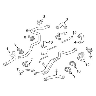 Porsche OE - Cooling - Hoses & Pipes (Front), (996t Body Code)