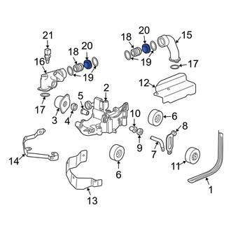 Porsche OE - Engine Coolant Pipe Seal