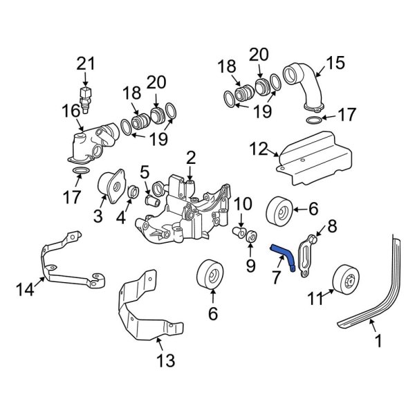 A/C Drive Belt Idler Pulley Bracket