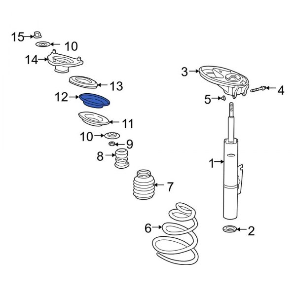 Suspension Strut Mount Support Ring