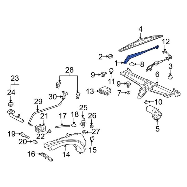 Windshield Wiper Arm