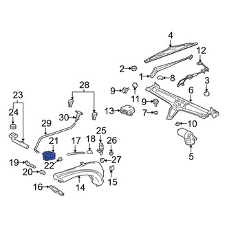 Porsche OE - Front Windshield Washer Hose Connector