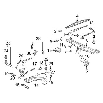 Porsche OE - Windshield - Wiper & Washer Components (996t Body Code)