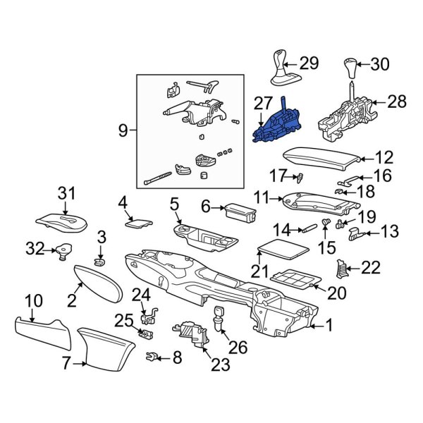 Porsche OE 99642401005 Manual Transmission Shift Lever