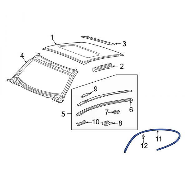 Roof Panel Weatherstrip