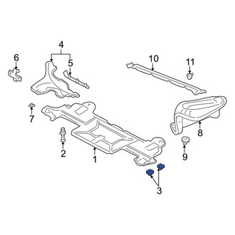 Porsche OE - Floor Pan Splash Shield Nut