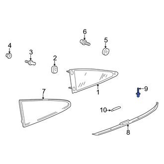 Porsche OE - Lower Roof Panel Weatherstrip Clip