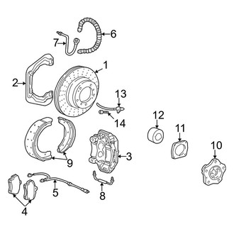 Porsche OE - Rear Suspension - Brake Components (996t Body Code)