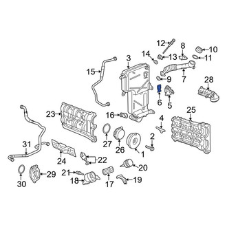 Porsche OE - Engine Coolant Thermostat Housing Gasket