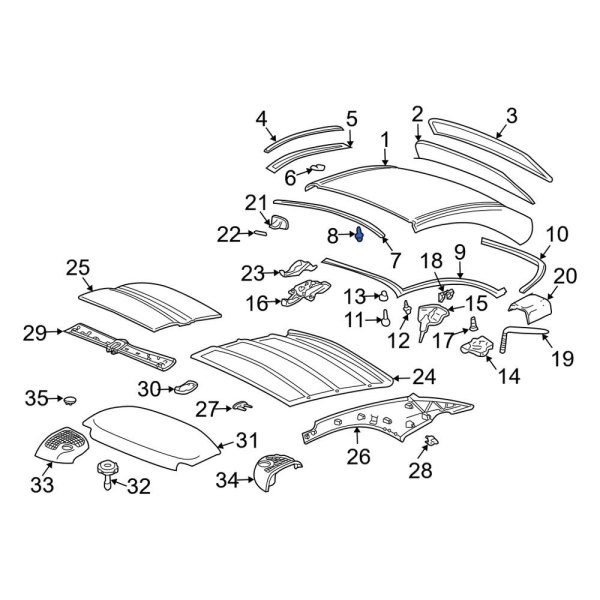 Convertible Top Seal Screw