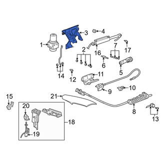 Porsche OE - Left Convertible Top Motor Bracket