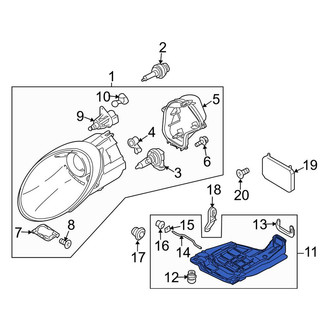 Porsche OE - Left Headlight Bracket