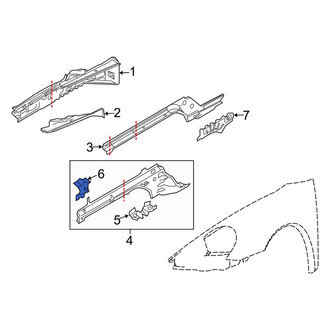 Porsche OE - Frame Side Member Bracket