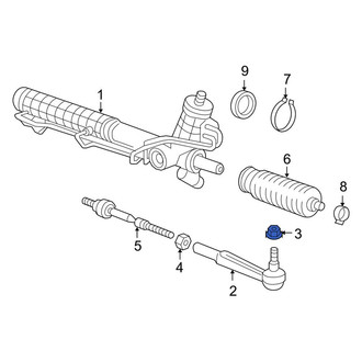 Porsche OE - Outer Steering Tie Rod Nut