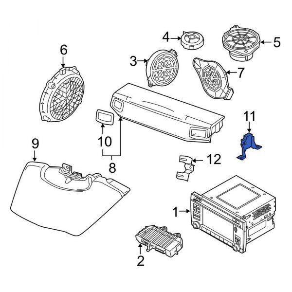 Radio Speaker Bracket