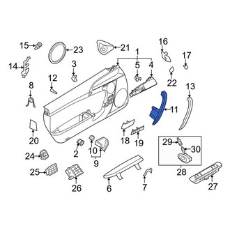 Porsche OE - Front Left Interior Door Pull Handle