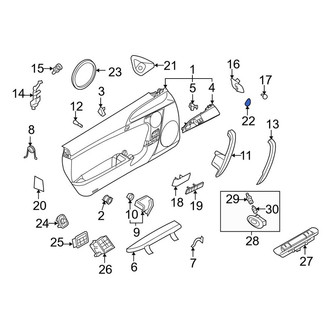 Porsche OE - Front Left Door Trim Molding