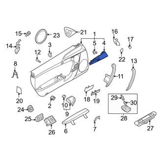 Porsche OE - Front Left Inner Door Panel Insert