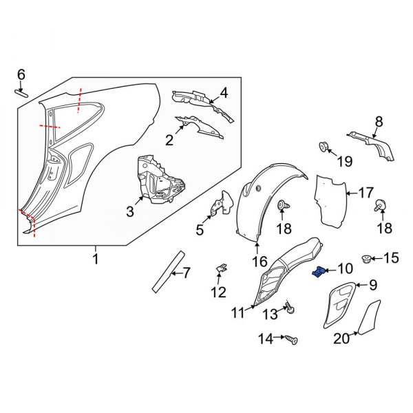 Radiator Support Air Duct Clip