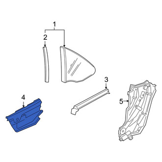 Porsche OE - Rear Right Inner Quarter Panel Molding