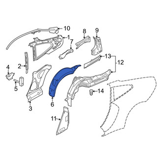 Porsche OE - Rear Left Outer Wheel Housing Side Panel