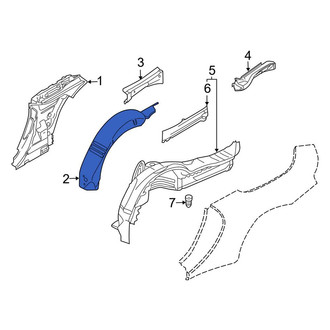 Porsche OE - Rear Left Outer Wheel Housing Side Panel