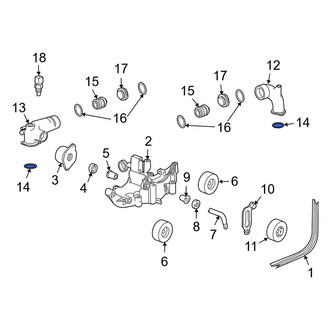 Porsche OE - Engine Coolant Inlet Flange Seal