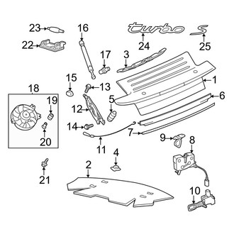 Porsche OE - Engine Lid - Exterior Trim (Turbo / Turbo S)