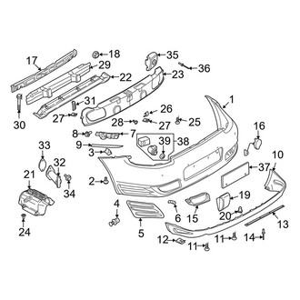 Porsche OE - Rear Bumper - Bumper & Components (Turbo / Turbo S)