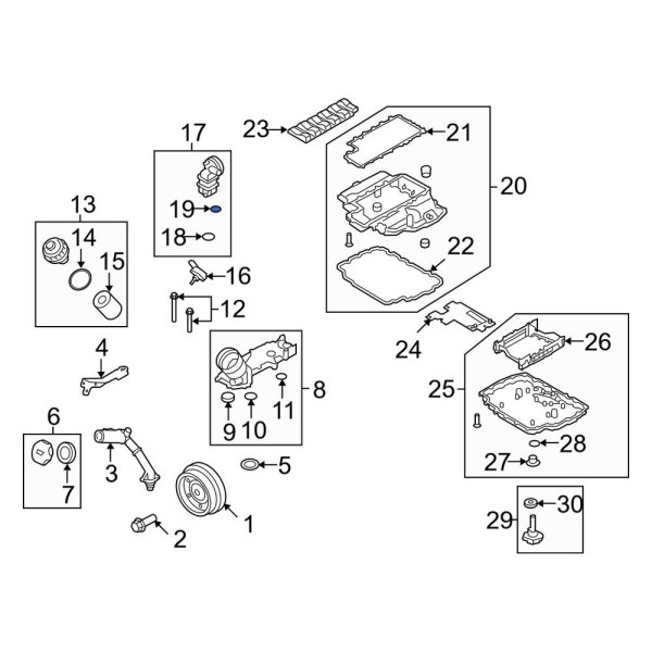 Engine Oil Filter Adapter O-Ring