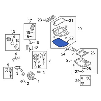 Porsche OE - Lower Engine Oil Pan Gasket