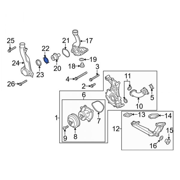 Engine Coolant Thermostat O-Ring