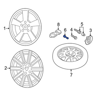 Porsche OE - Tire Valve Stem