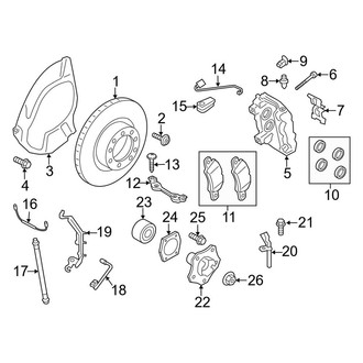 Porsche OE - Front Suspension - Brake Components (With Ceramic Brakes)