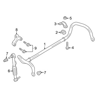 Porsche OE - Front Suspension - Stabilizer Bar & Components (With Dynamic Chassis Control), (Turbo / Turbo S)