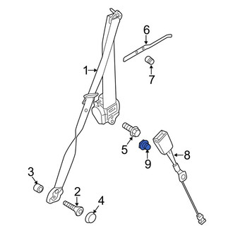 Porsche OE - Front Seat Belt Receptacle Bolt