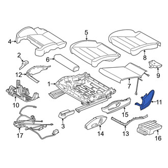 Porsche OE - Front Right Seat Back Recliner Adjustment Mechanism Cover