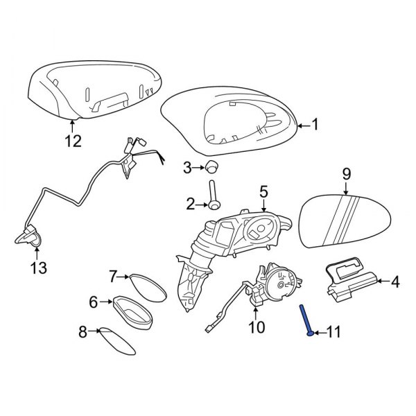 Door Mirror Drive Motor Screw